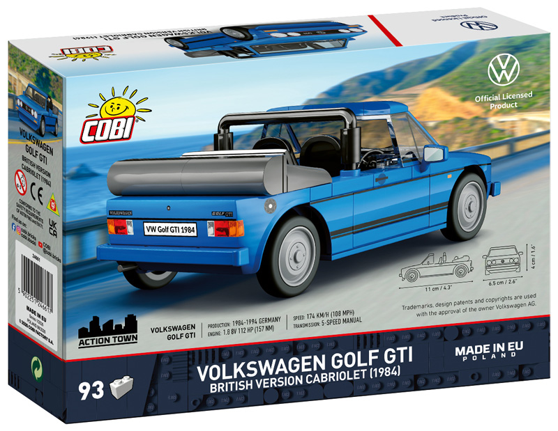 COBI 24661 Volkswagen Golf GTI British Version Cabriolet