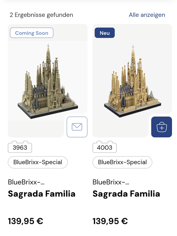 Bluebrixx Sagrada Familia Preis
