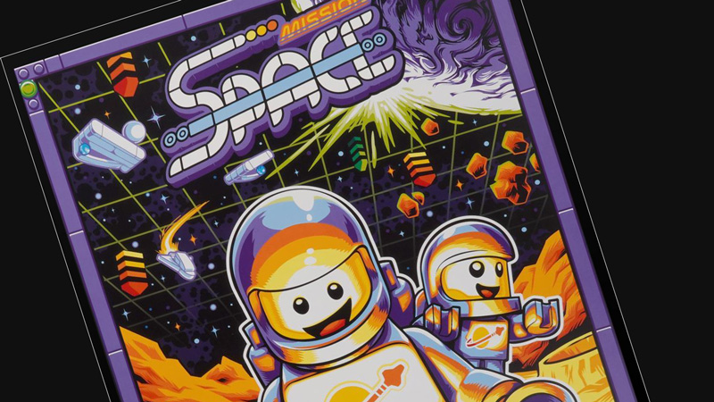LEGO Weltraum-Arcade-Poster Titel