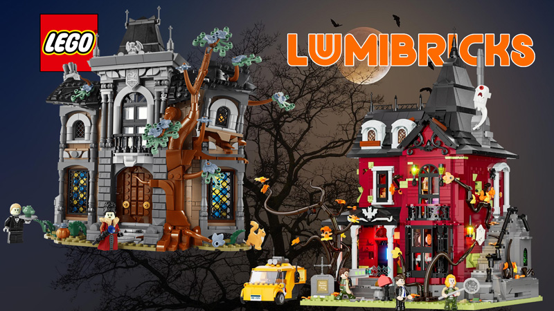 LEGO 11383 Bürgermeistervilla vs. Lumibricks L9092 Midnight Haunted Mansion Vergleich Titel