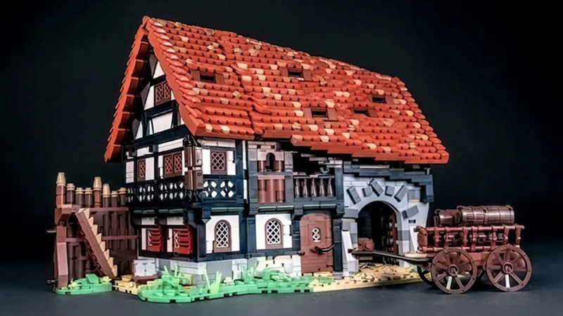 BlueBrixx Burg Blaustein Zehntscheune (109116) Produktbild
