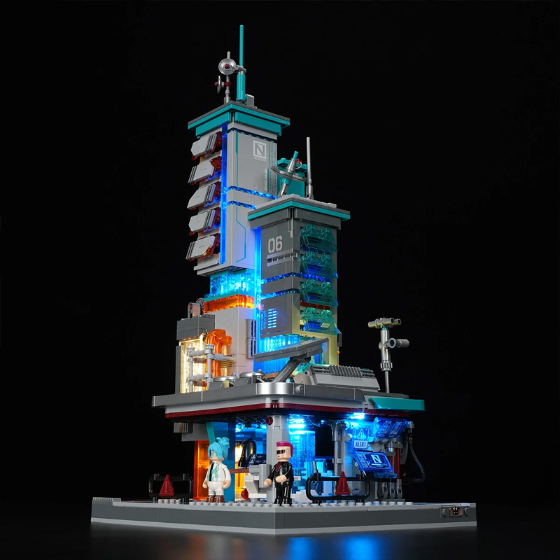 Lumibricks 17010 Cyberpunk Neon Tech Station