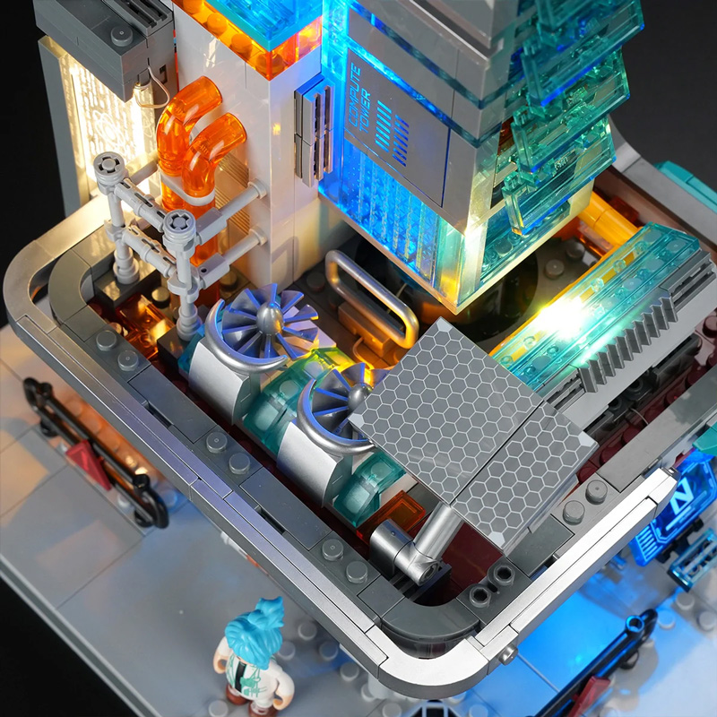 Lumibricks 17010 Cyberpunk Neon Tech Station