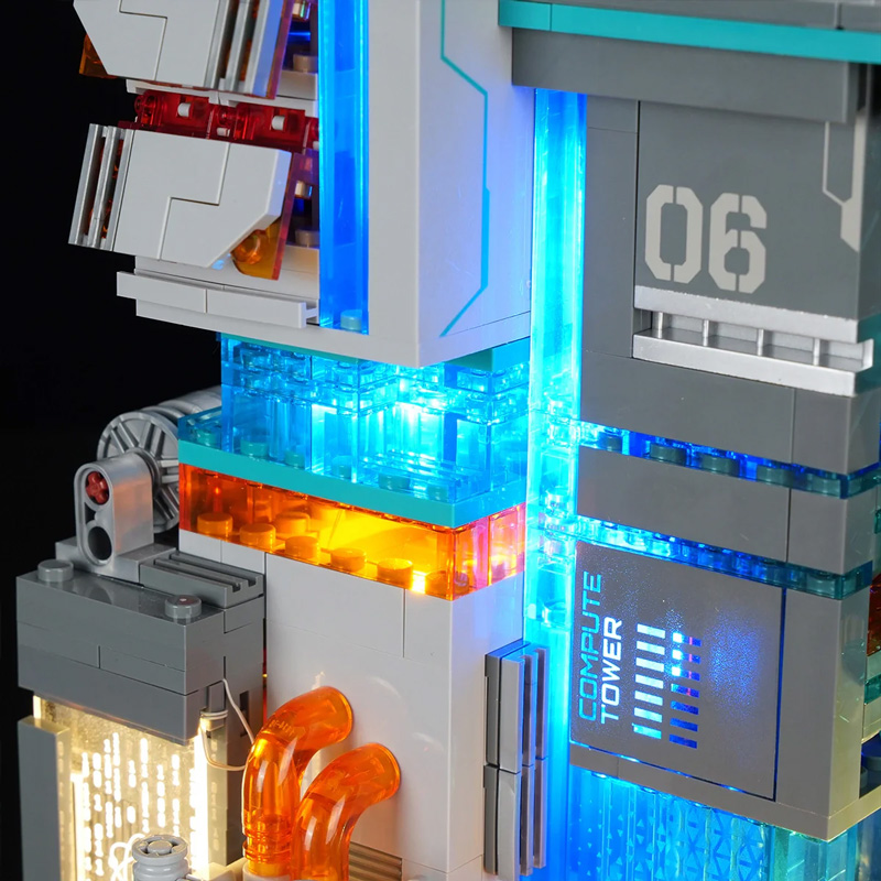 Lumibricks 17010 Cyberpunk Neon Tech Station
