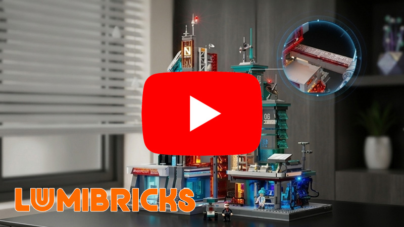 Lumibricks 17010 Cyberpunk Neon Tech Station Video