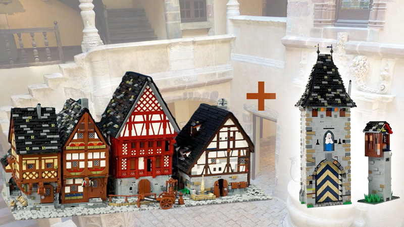 BlueBrixx Mittelalterlicher Straßenzug Torhaus Stadtmauer Prototyp Titel