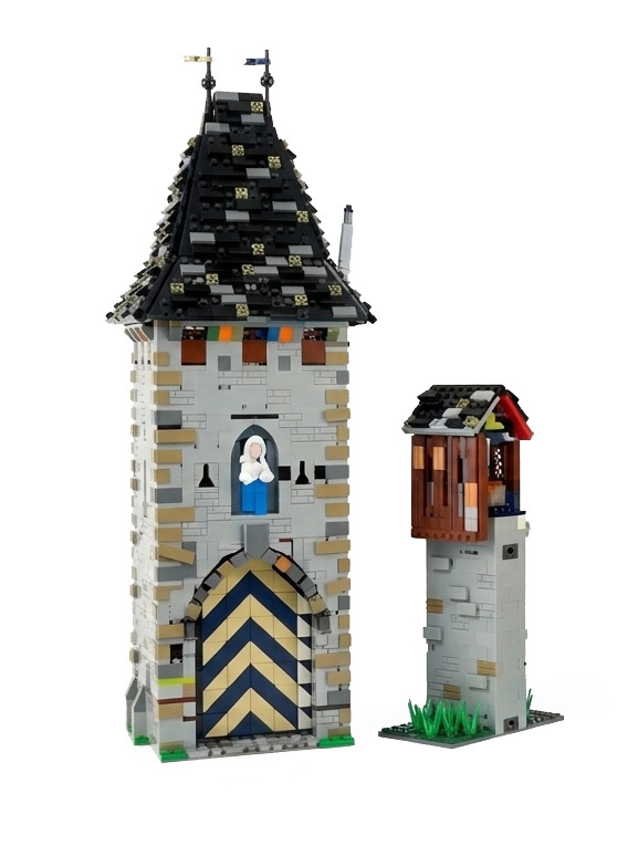 BlueBrixx Mittelalterlicher Straßenzug Torhaus Stadtmauer Prototyp