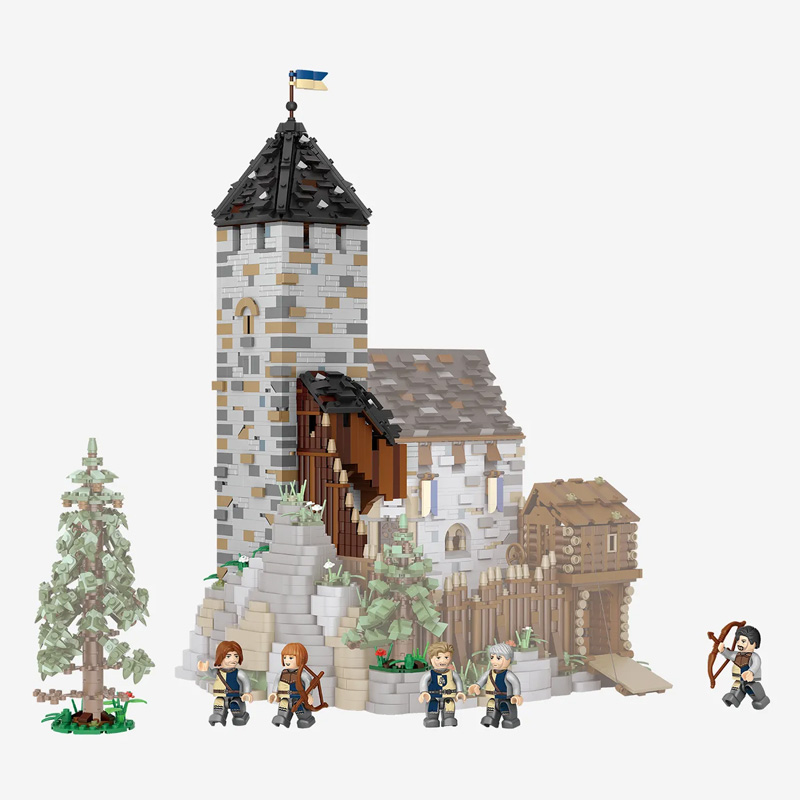 BlueBrixx Burg Blaustein Miniblocks 109124 Erweiterung Bergfried