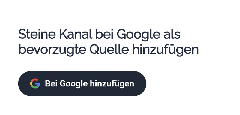 Steine Kanal Googlesuche Button
