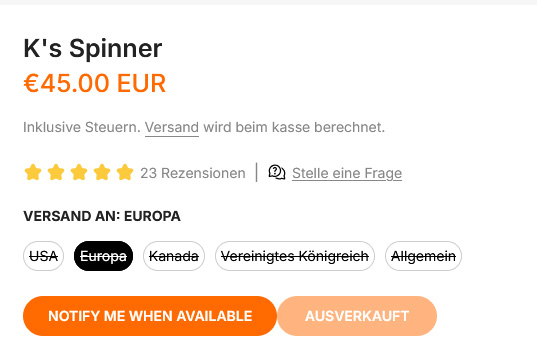 Lumibricks K's Spinner ausverkauft Onlineshop