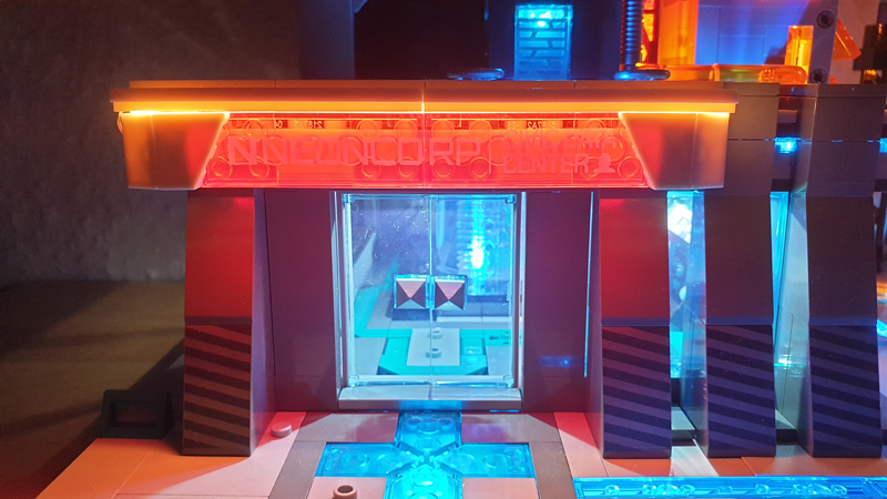 Lumibricks Cyberpunk Neon Tech Tower 17011 Tech Station 17010 Licht