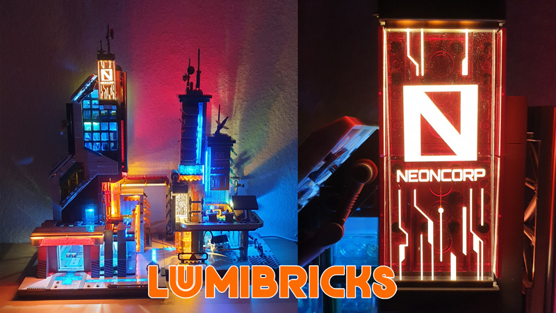 Lumibricks Cyberpunk Neon Tech Tower 17011 Tech Station 17010 Titel