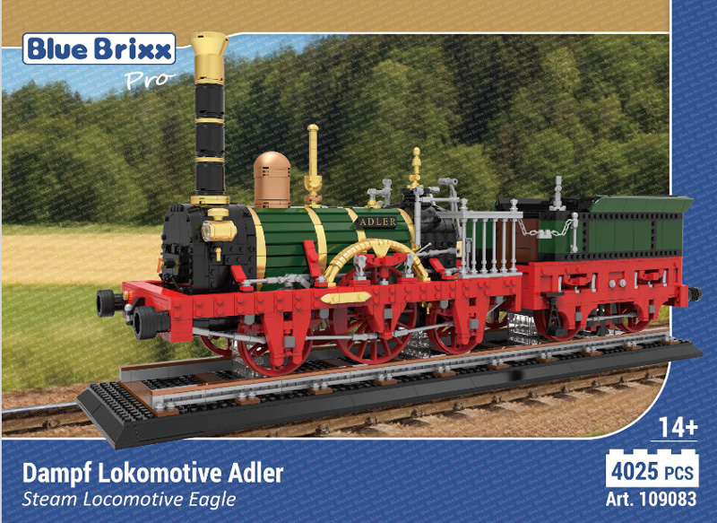 Bluebrixx Adler Dampflokomotive Display 109083