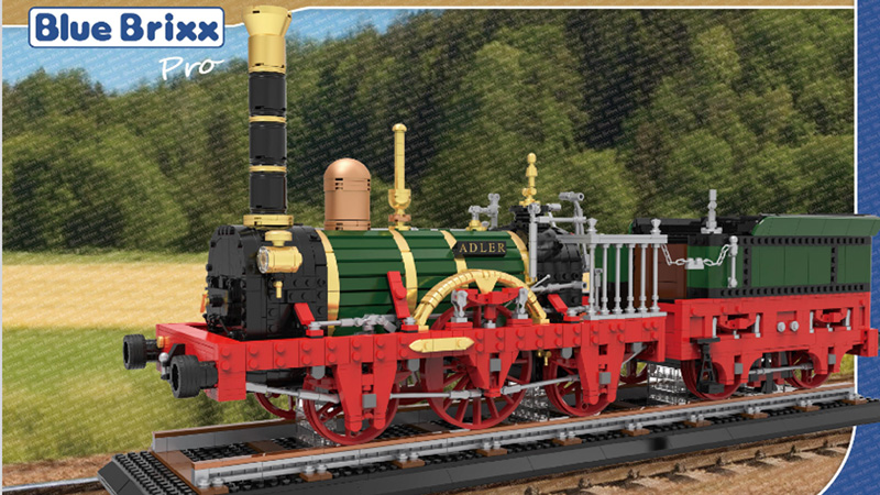 Bluebrixx Adler Dampflokomotive Display 109083 Titel