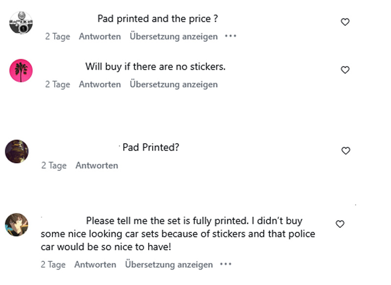 COBI Pad Printed Kommentare