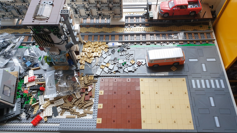 Bausteinstadt Diorama Baufortschritt Teil 2