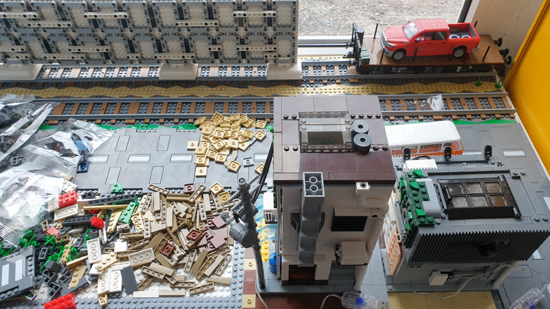 Bausteinstadt Diorama Baufortschritt Teil 2