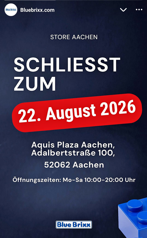 BlueBrixx Store Aachen Schließung
