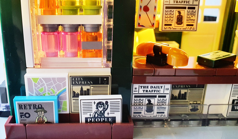 Lumibricks 15001 Newsstand gebaut mit Licht