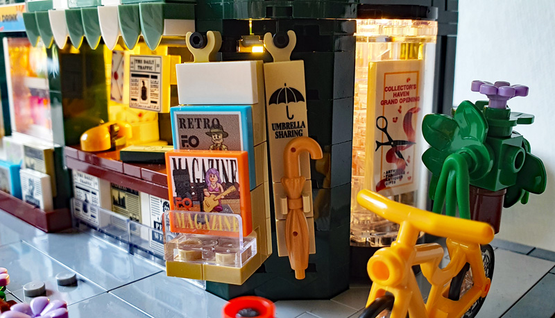 Lumibricks 15001 Newsstand gebaut mit Licht
