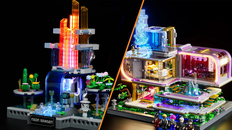 Lumibricks 17013 Cyberpunk Neon Elite Lounge 17014 Neon Garden Titel