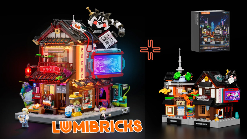 Cyberpunk Micro-Izakaya & Manga Shop Lumibricks 17016 17015 Manga Shop Titel