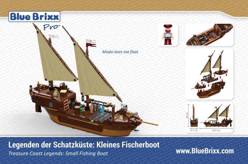 Bluebrixx Legenden der Schatzküste Fischerboot 109274