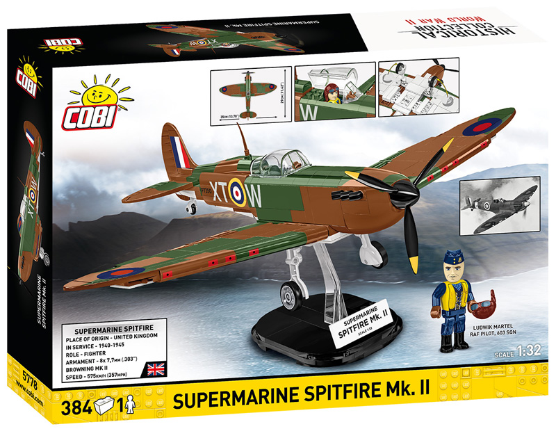 COBI 5778 Supermarine Spitfire MK II P7350
