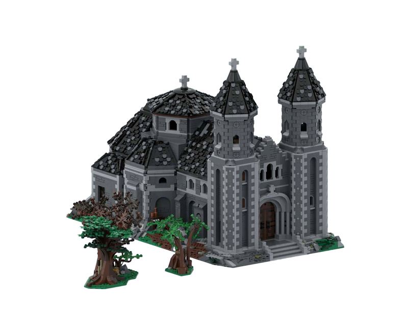 BlueBrixx Kloster Blaubrunn Kirche 109036 Ausblick Kirchtürme