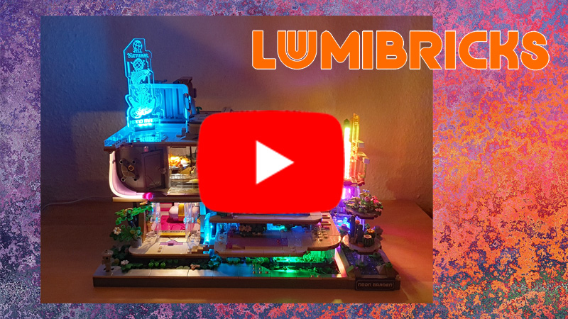 Lumibricks 17013 Cyberpunk Elite Lounge 17014 Neon Garden Video