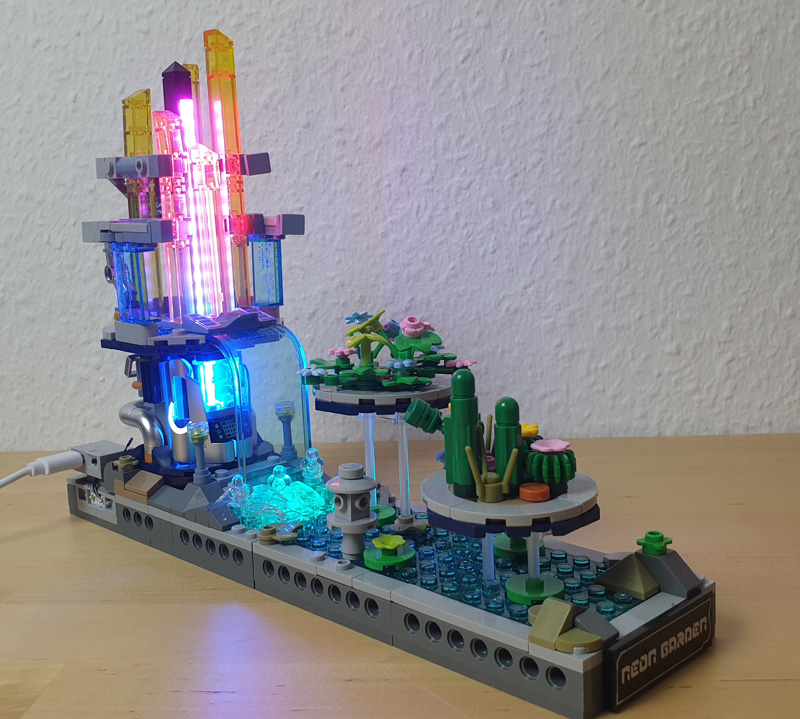 Lumibricks 17014 Cyberpunk Neon Garden gebaut