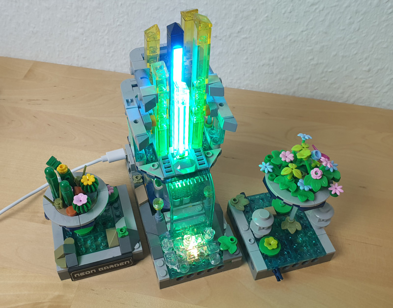 Lumibricks 17014 Cyberpunk Neon Garden gebaut