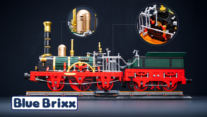 Bluebrixx Adler Dampflok Display 109083 Titel