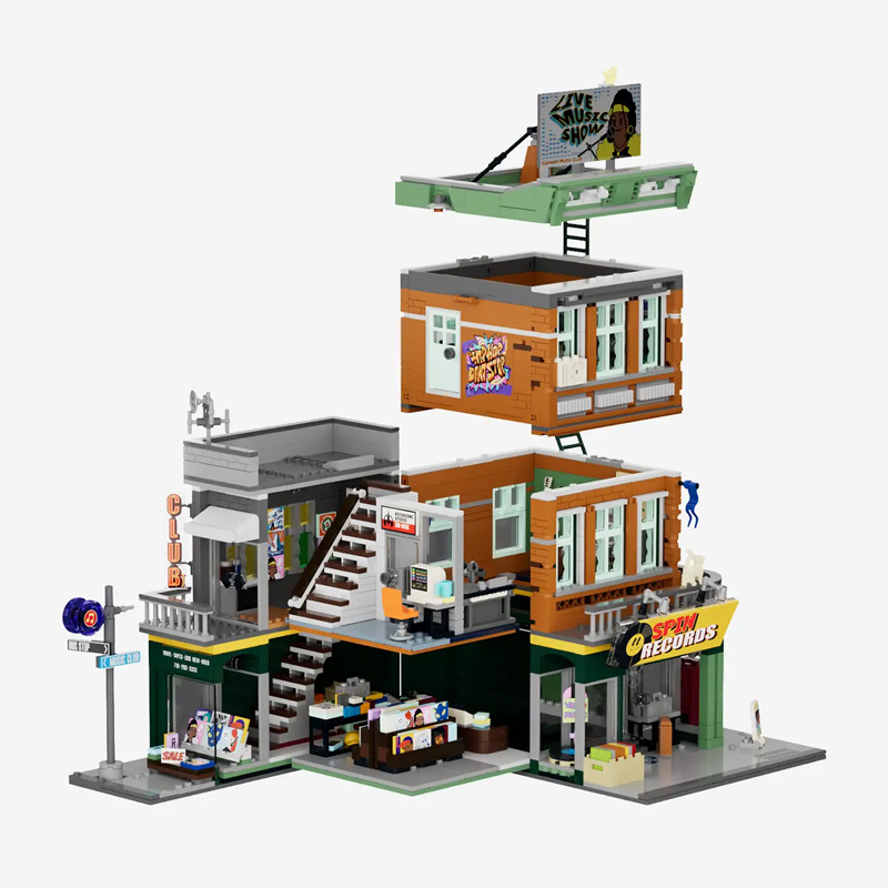 Lumibricks F9058 Record Store Plattenladen BB