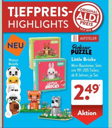 Aldi Süd Tiere Little bricks Prospekt