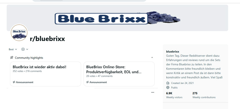 BlueBrixx auf Reddit