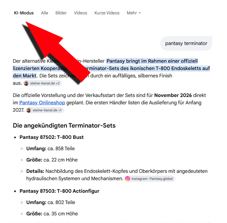 Blog Umzug KI-Modus Suche