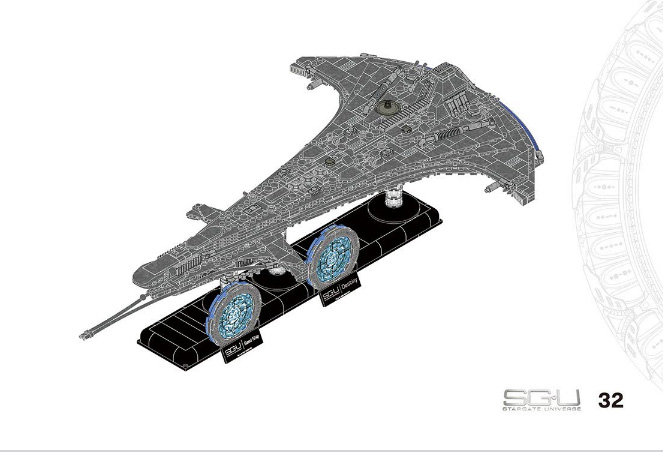 BlueBrixx Stargate Vorhutschiff (110341) und Destiny koppeln