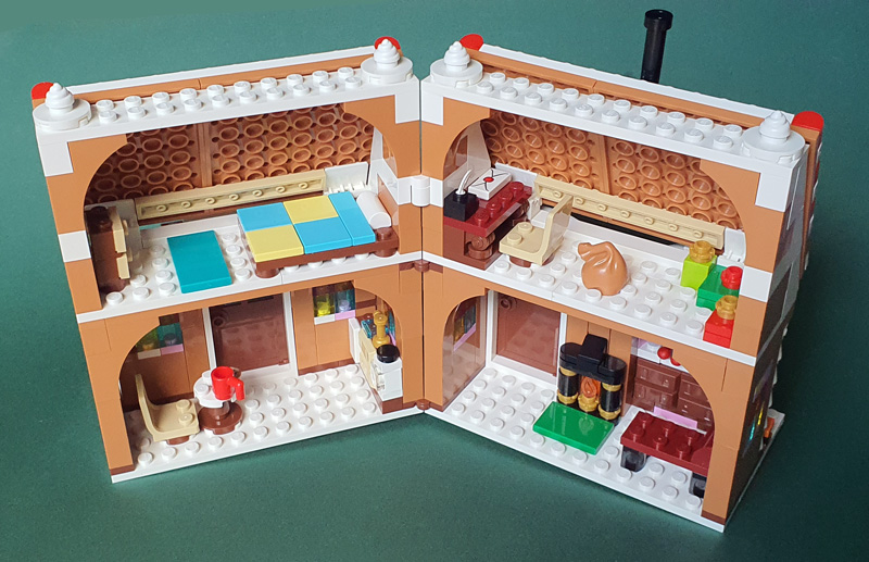 LEGO 40809 Weihnachtliches Lebkuchenhaus gebaut