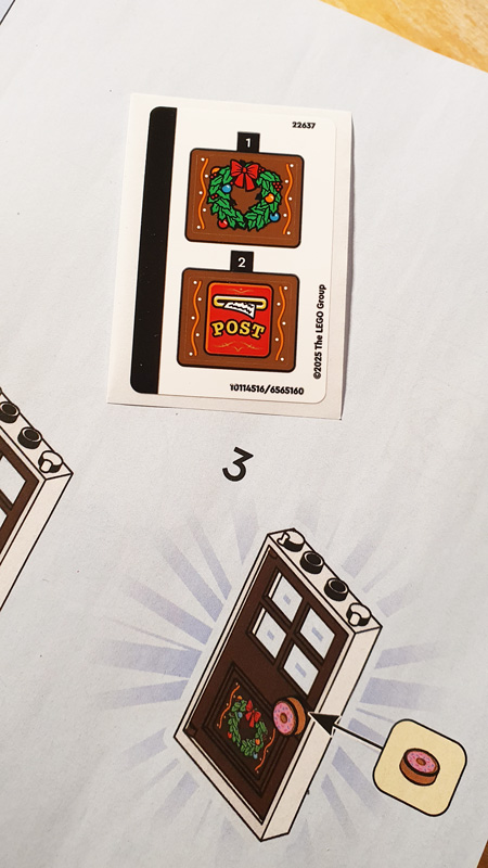 LEGO 40809 Weihnachtliches Lebkuchenhaus Aufkleber
