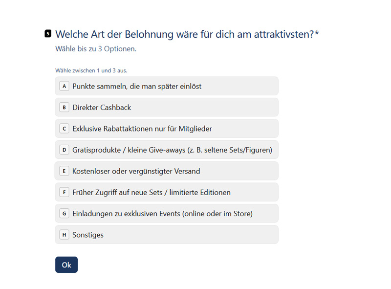 BlueBrixx Treueprogramm Umfrage
