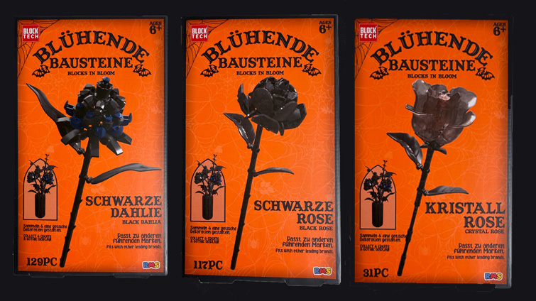 Block Tech Halloween Blumen Verpackung 