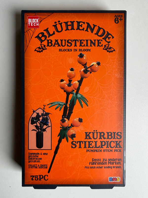 Block Tech Halloween Blumen Verpackung Kürbis Stielpick