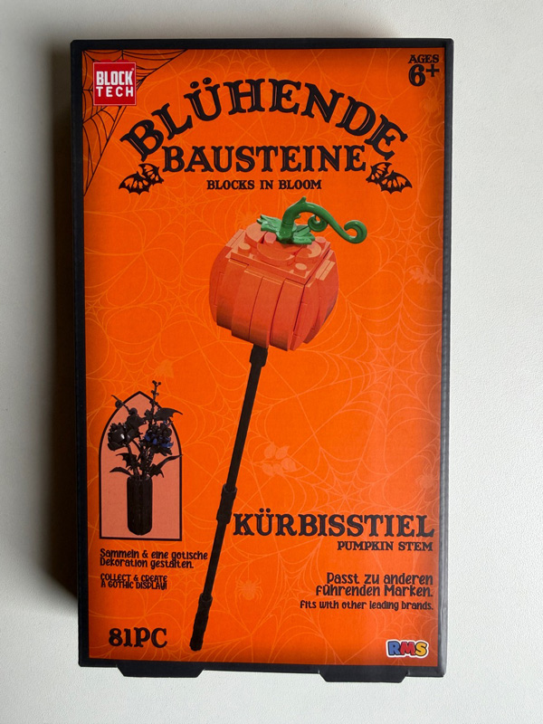 Block Tech Halloween Blumen Verpackung Kürbisstiel
