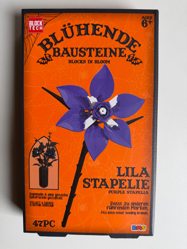 Block Tech Halloween Blumen Verpackung Lila Stapelie