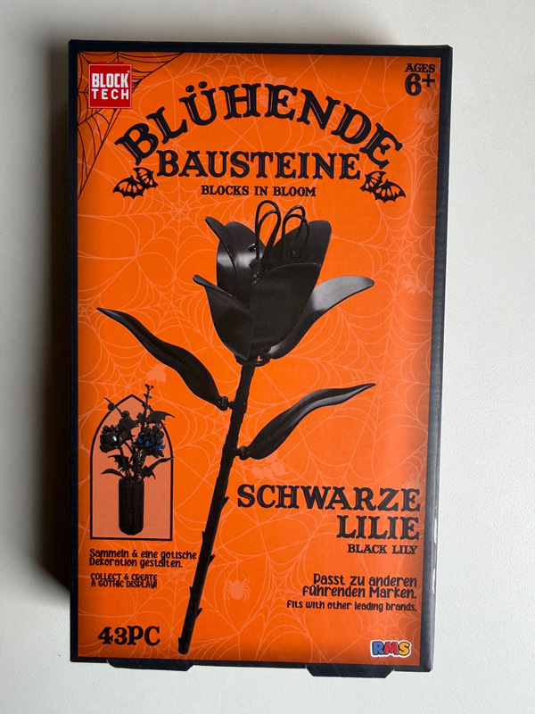 Block Tech Halloween Blumen Verpackung Schwarze Dahlie