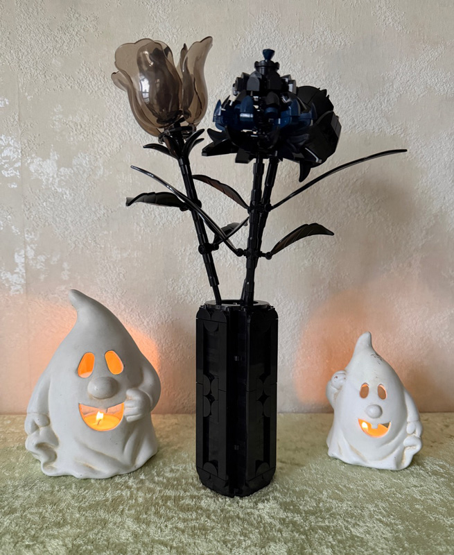 Block Tech Halloween Blumen gebaut Blumen mit Vase