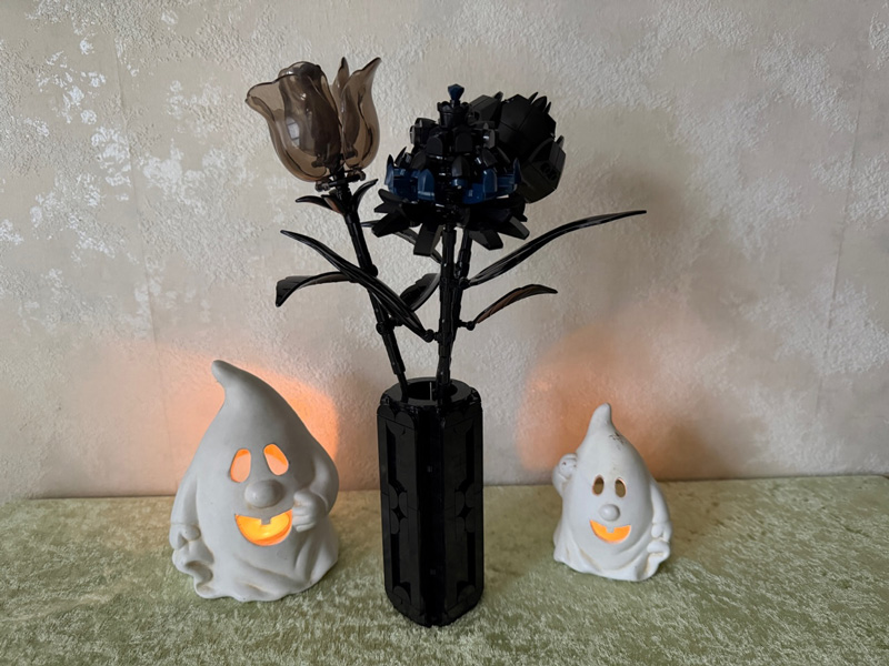 Block Tech Halloween Blumen gebaut Blumen mit Vase